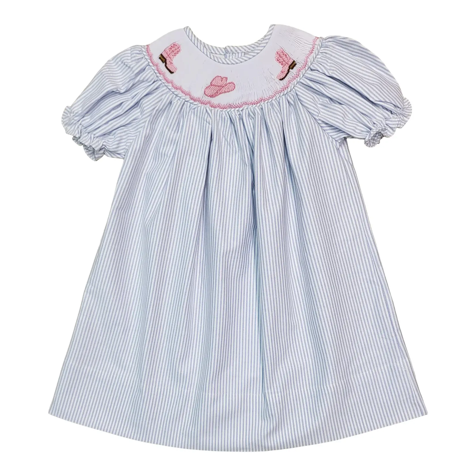 Sweet Dreams Cowgirl Boots & Hat Smocked Dress