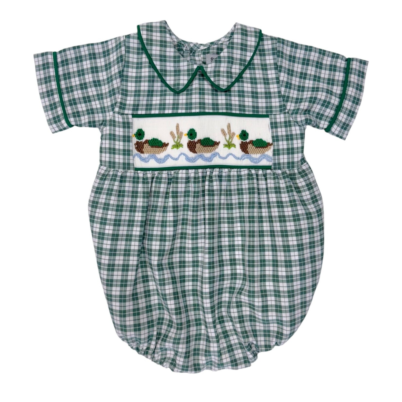 Sweet Dreams Green & Blue Smocked Mallard Bubble