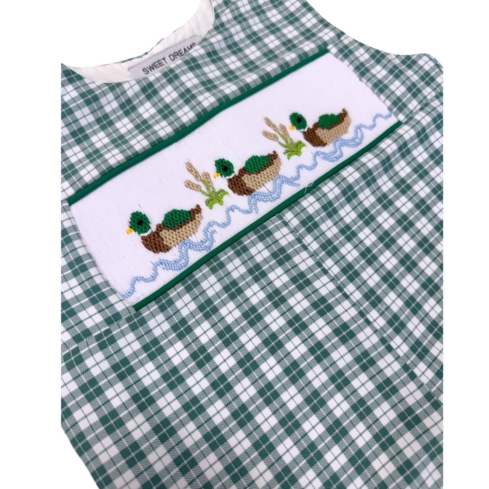 Sweet Dreams Green & Blue Smocked Mallard Longall