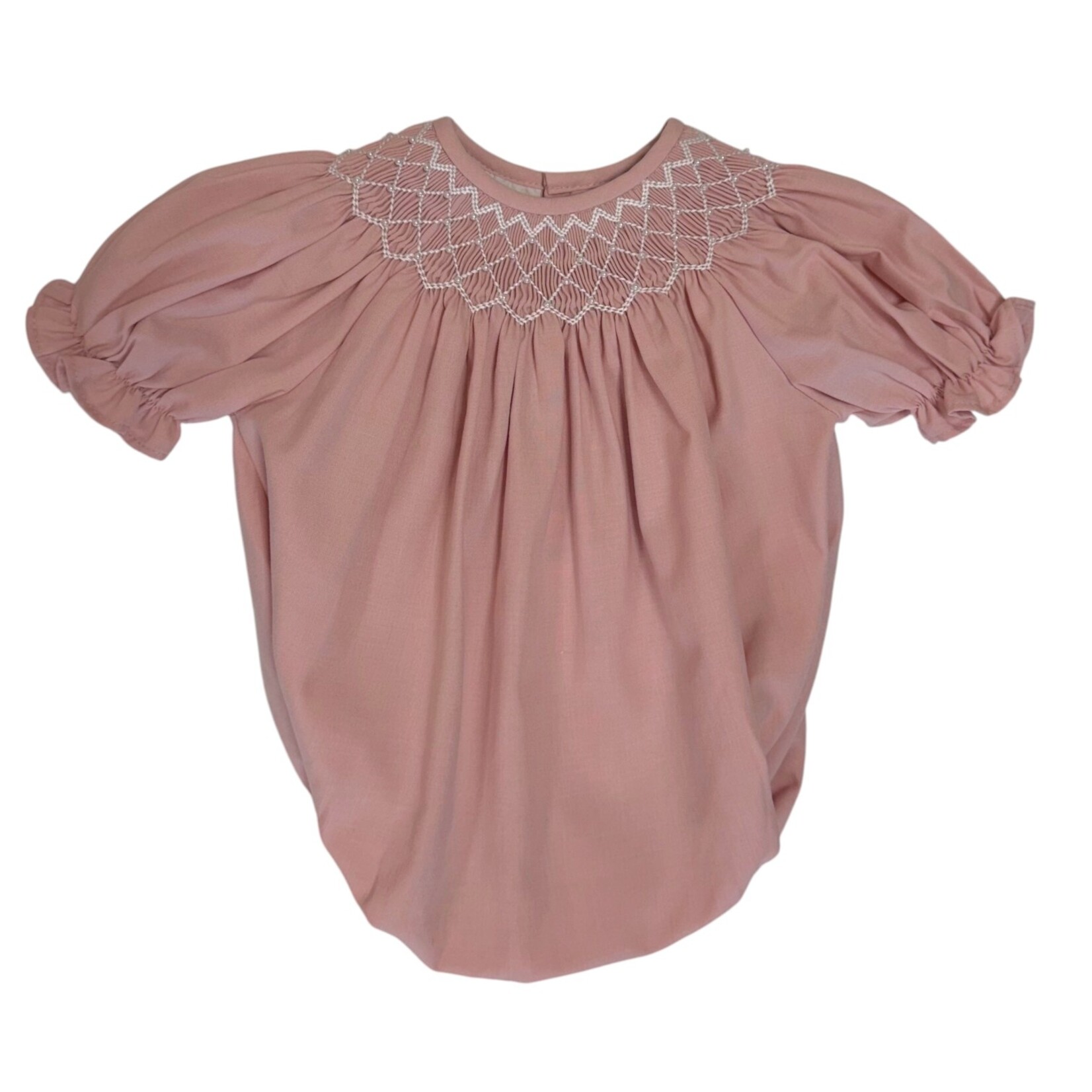 Sweet Dreams Mauve Pearl Smocked Bubble