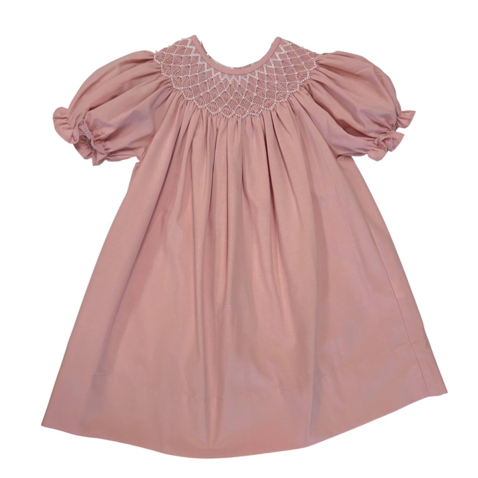 Sweet Dreams Mauve Pearl Smocked Dress