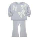 Little Me Grey Bow Sweater Set