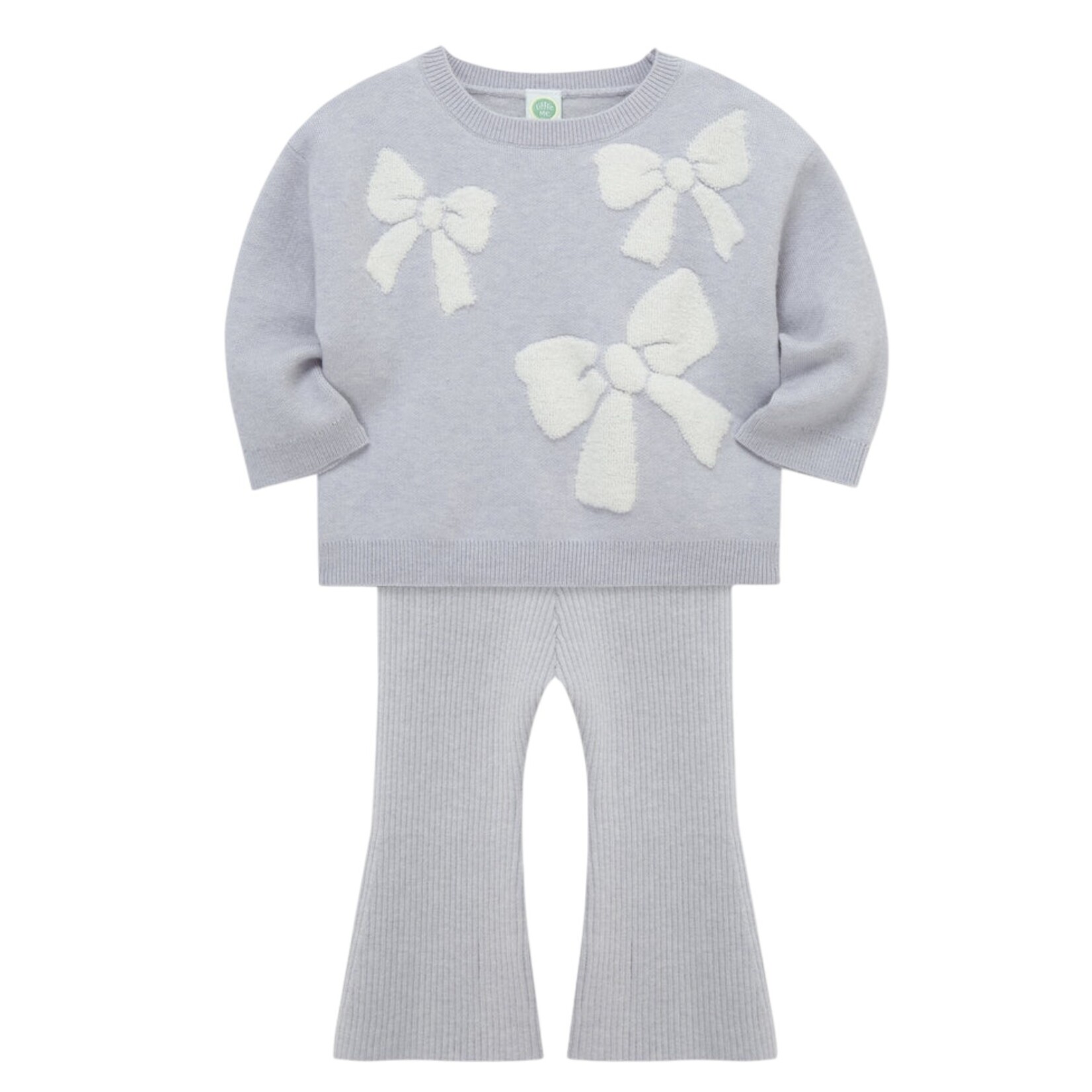 Little Me Grey Bow Sweater Set