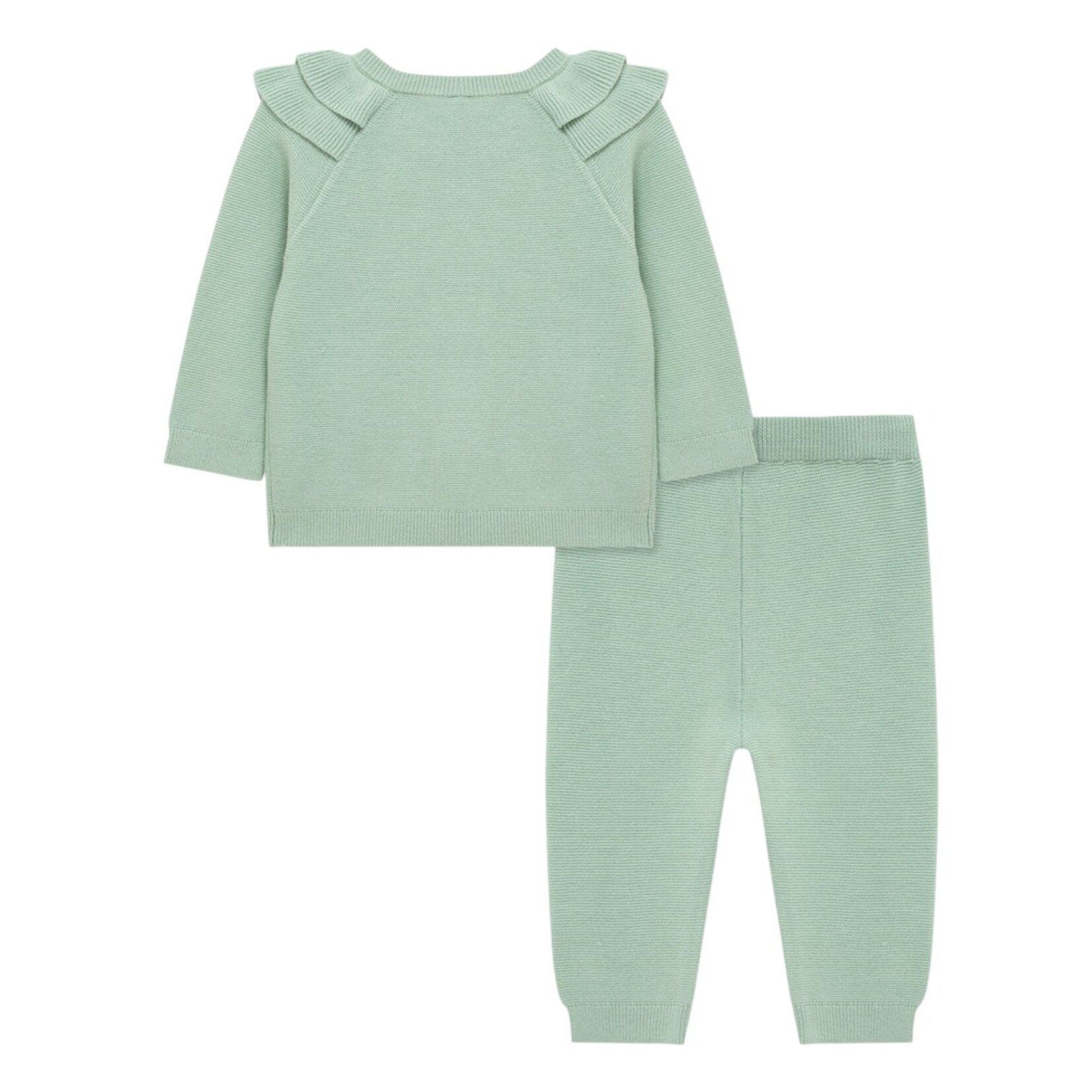 Little Me Mint Heart Sweater Set