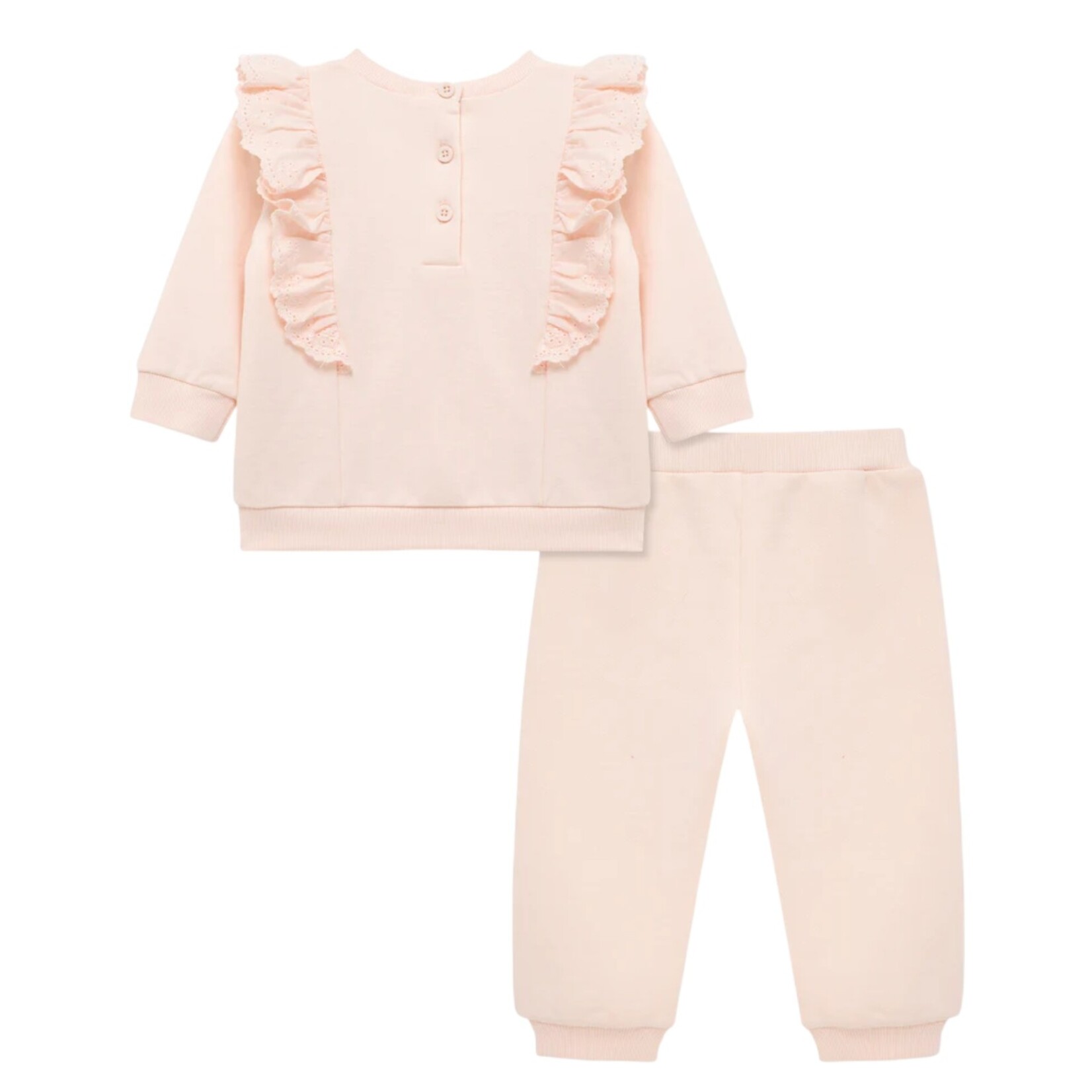 Little Me Pink Eyelet Jogger Set