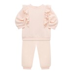 Little Me Pink Eyelet Jogger Set