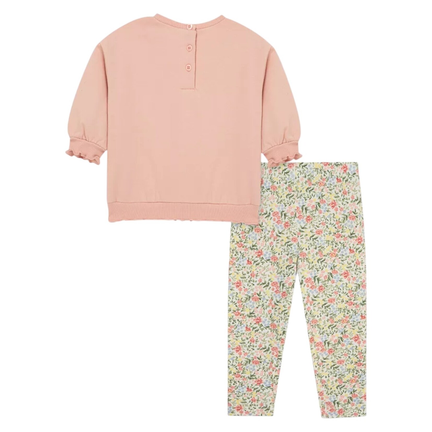 Little Me Floral Heart Sweatshirt Set