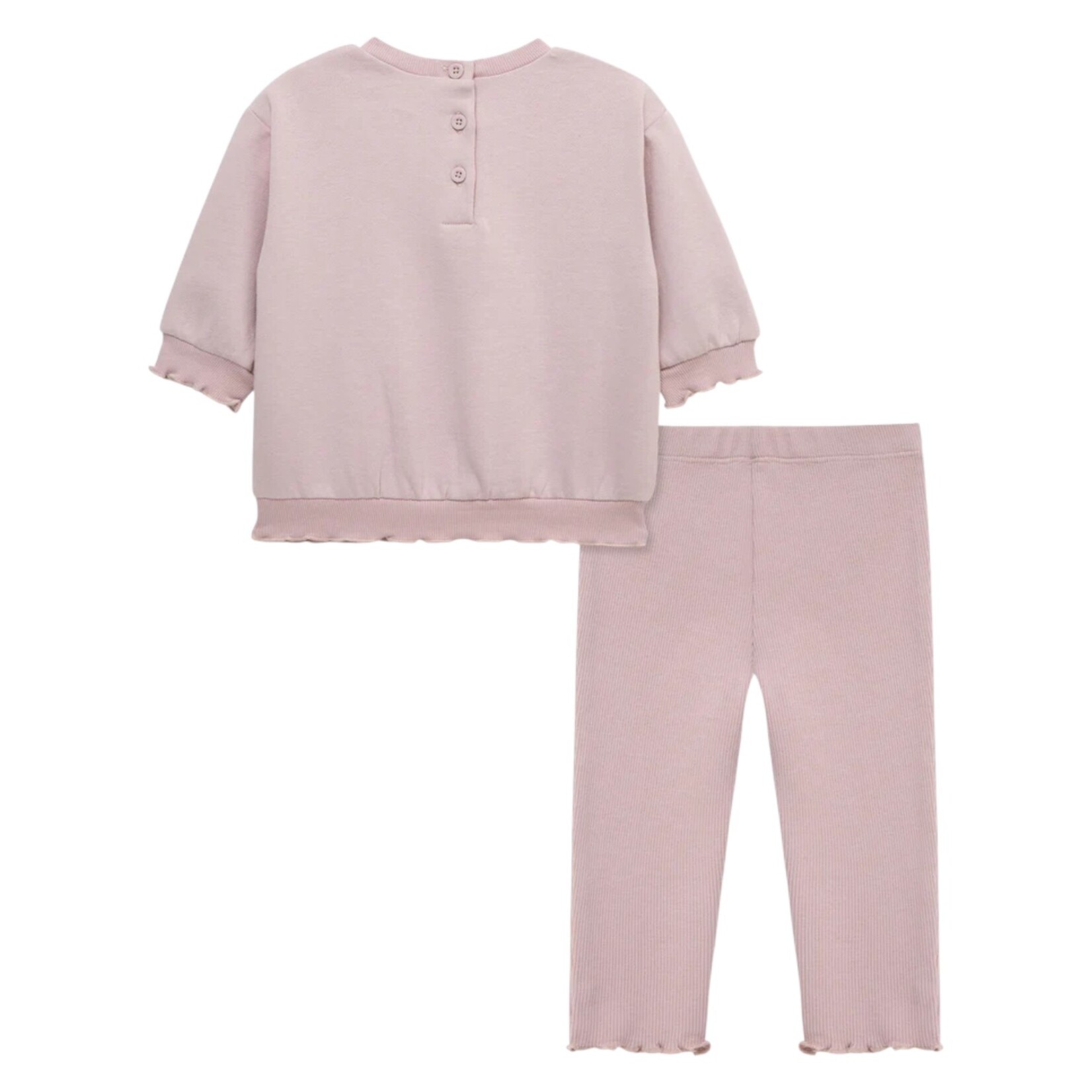 Little Me Violet Love Sweatshirt Set