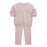 Little Me Violet Love Sweatshirt Set