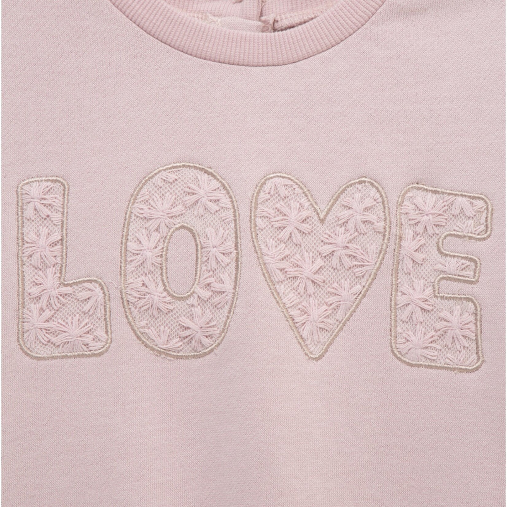 Little Me Violet Love Sweatshirt Set