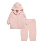 Little Me Pink Quilted Hoodie Set