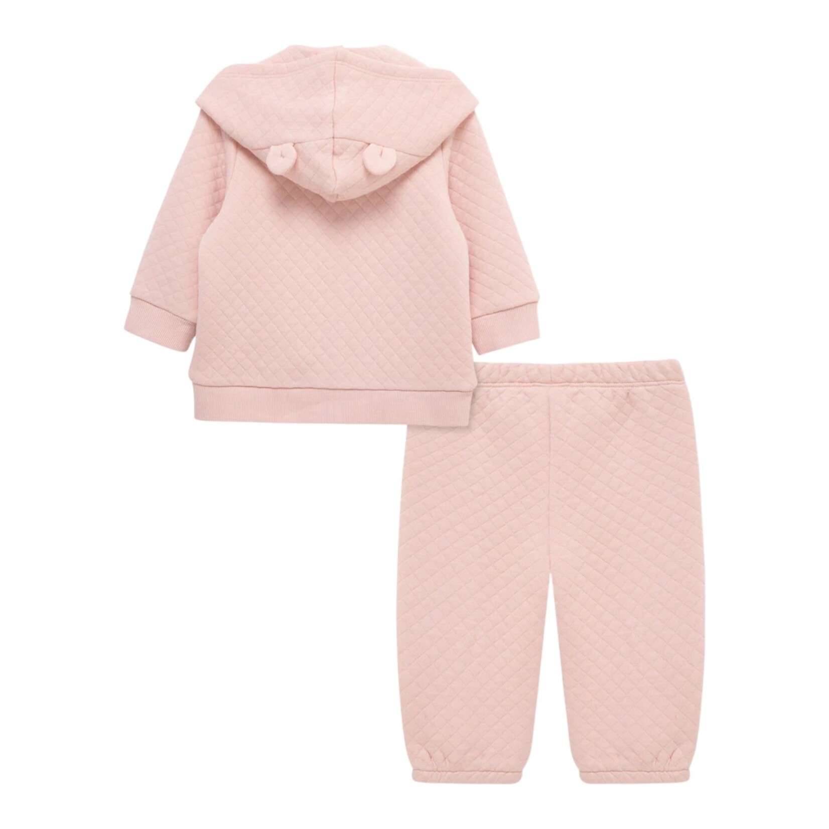 Little Me Pink Quilted Hoodie Set