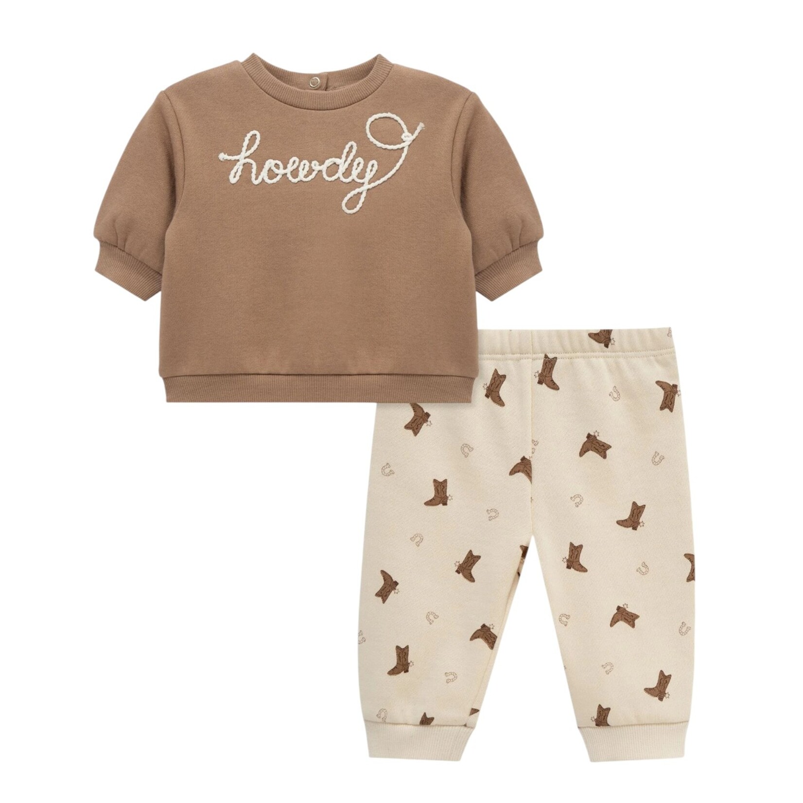 Little Me Howdy Jogger Set