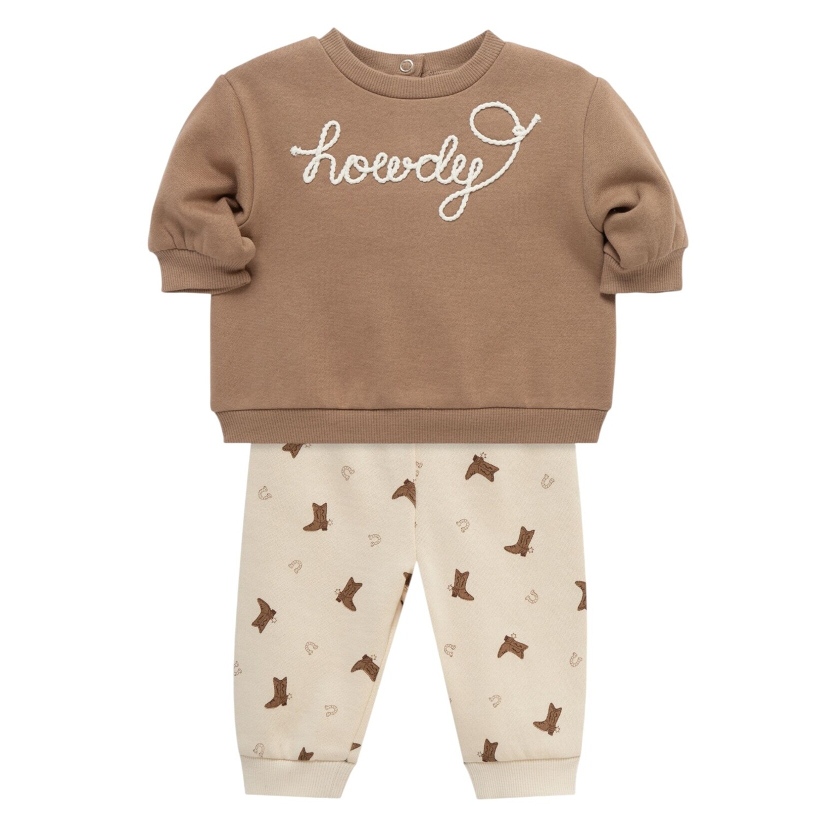 Little Me Howdy Jogger Set
