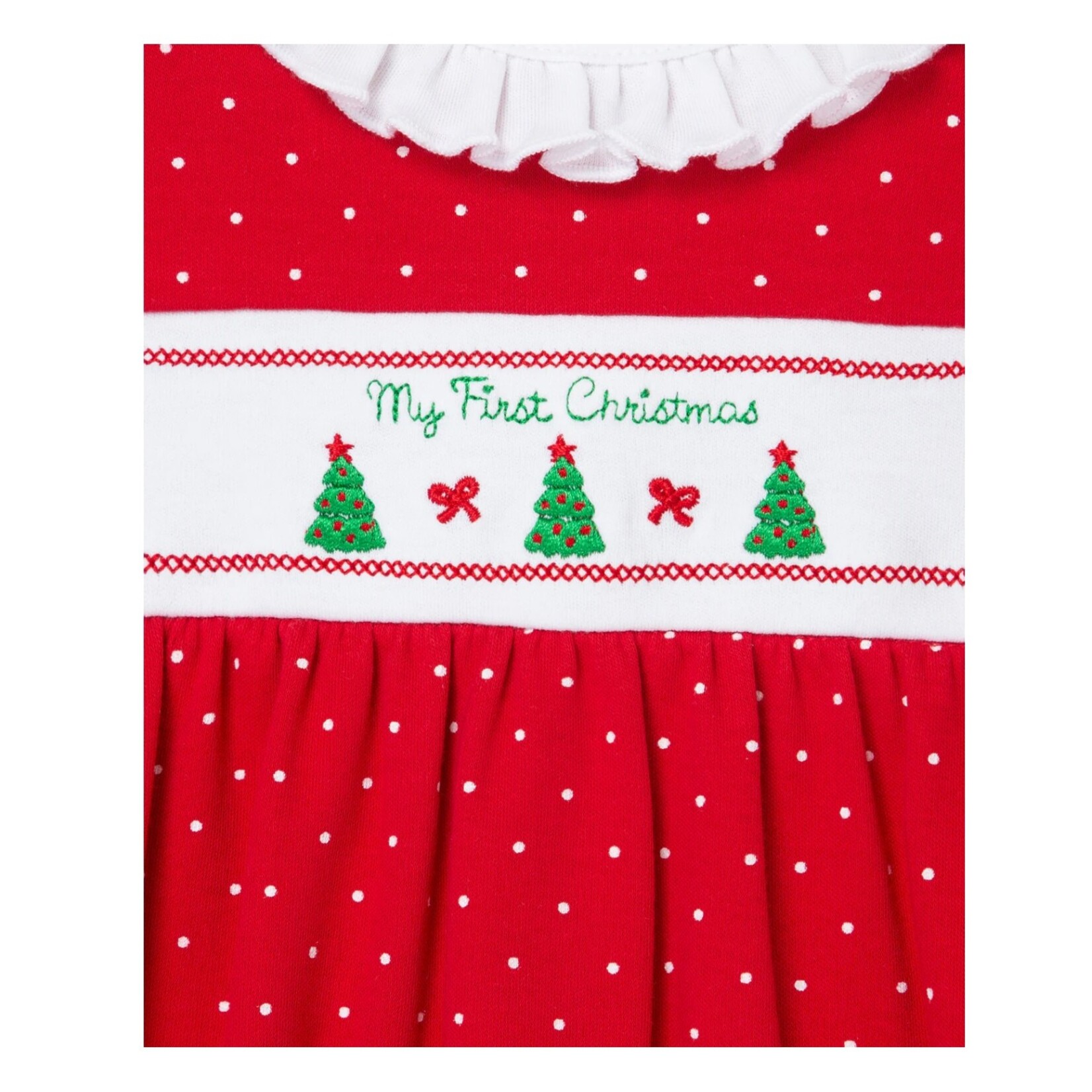 Little Me My First Christmas Footie & Bow