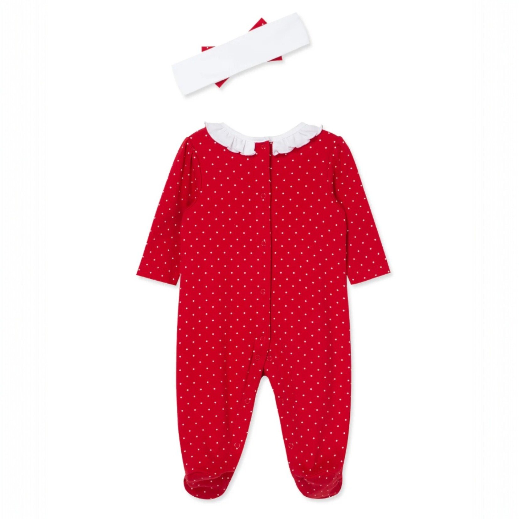 Little Me My First Christmas Footie & Bow