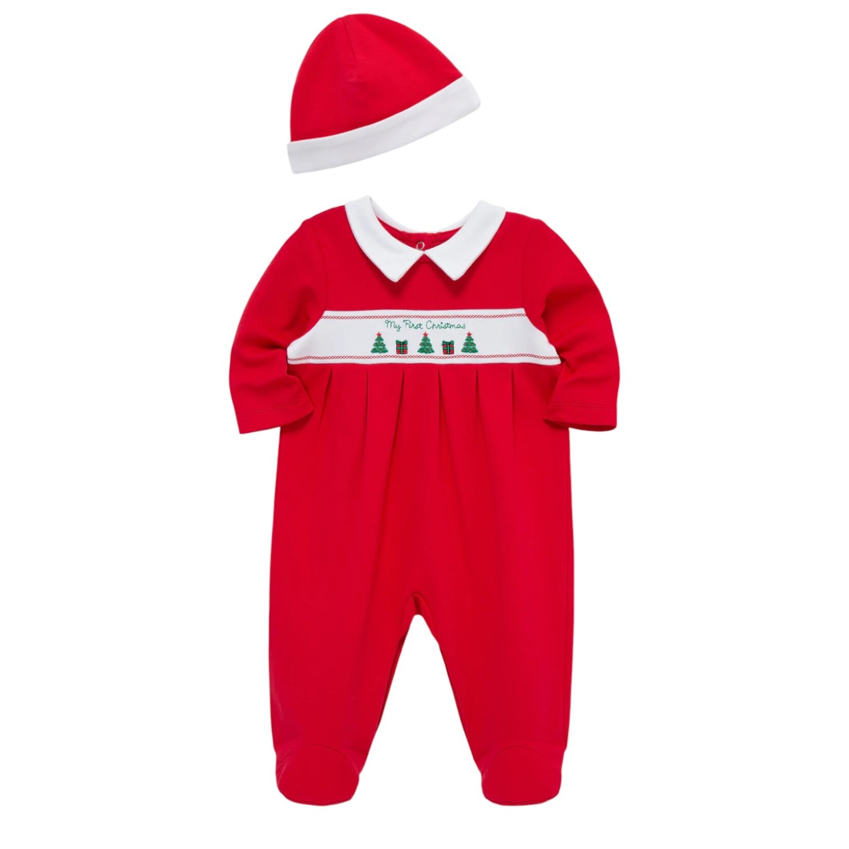 Little Me My First Christmas Footie & Hat