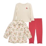 Little Me Floral Corduroy Jacket Set