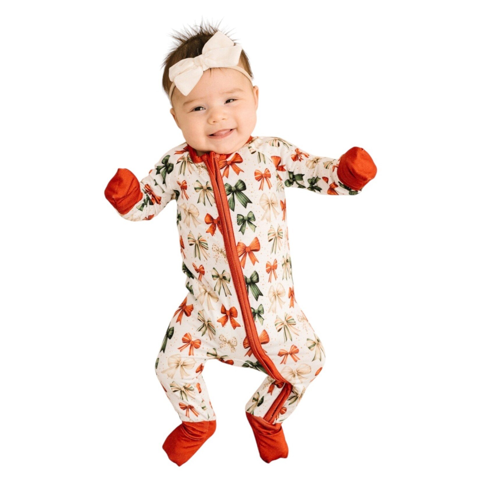 Little One Shop Holiday Bows Bamboo Sleeper