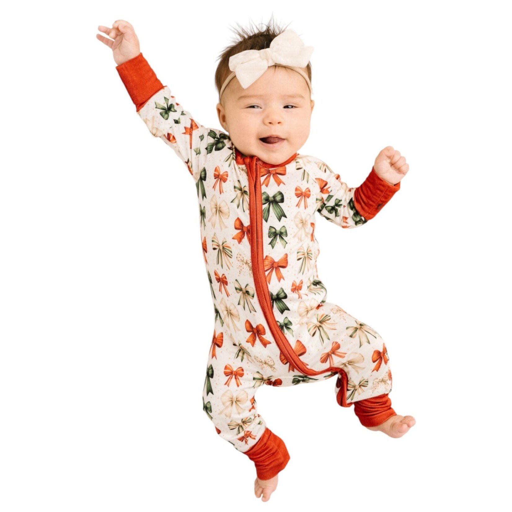 Little One Shop Holiday Bows Bamboo Sleeper