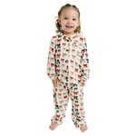 Little One Shop Holiday Bows Bamboo Button PJ Set