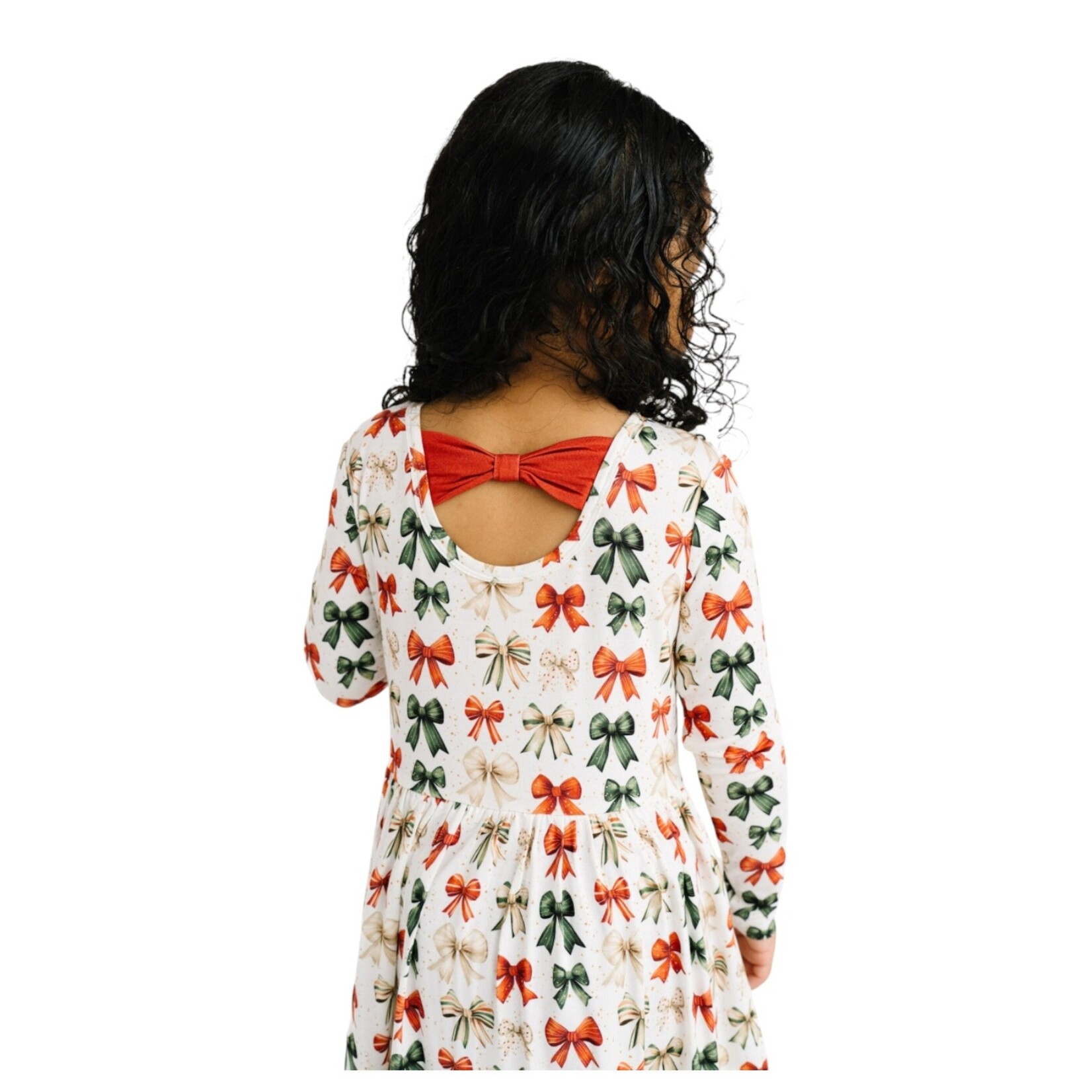 Little One Shop Holiday Bows Bamboo Dress