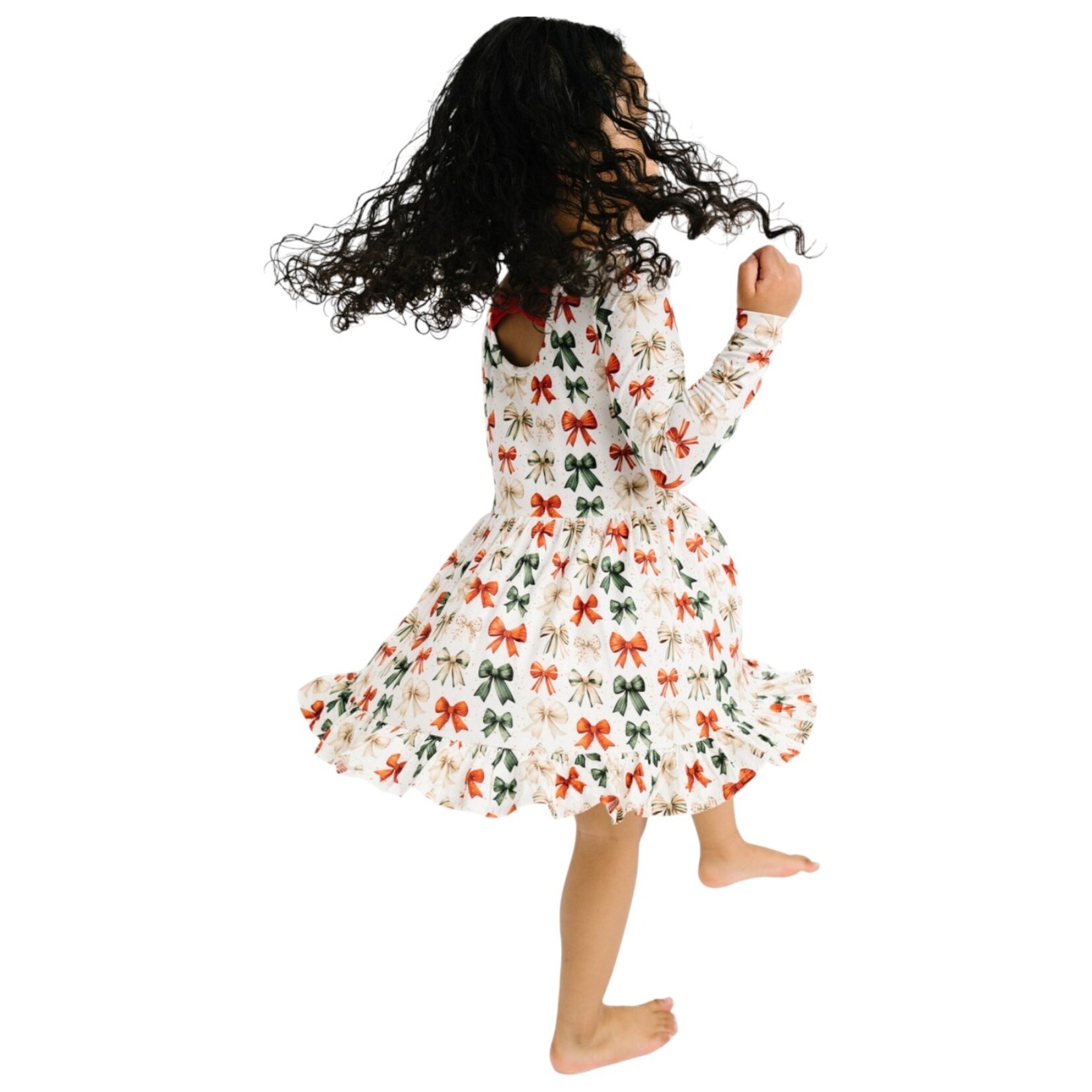 Little One Shop Holiday Bows Bamboo Dress