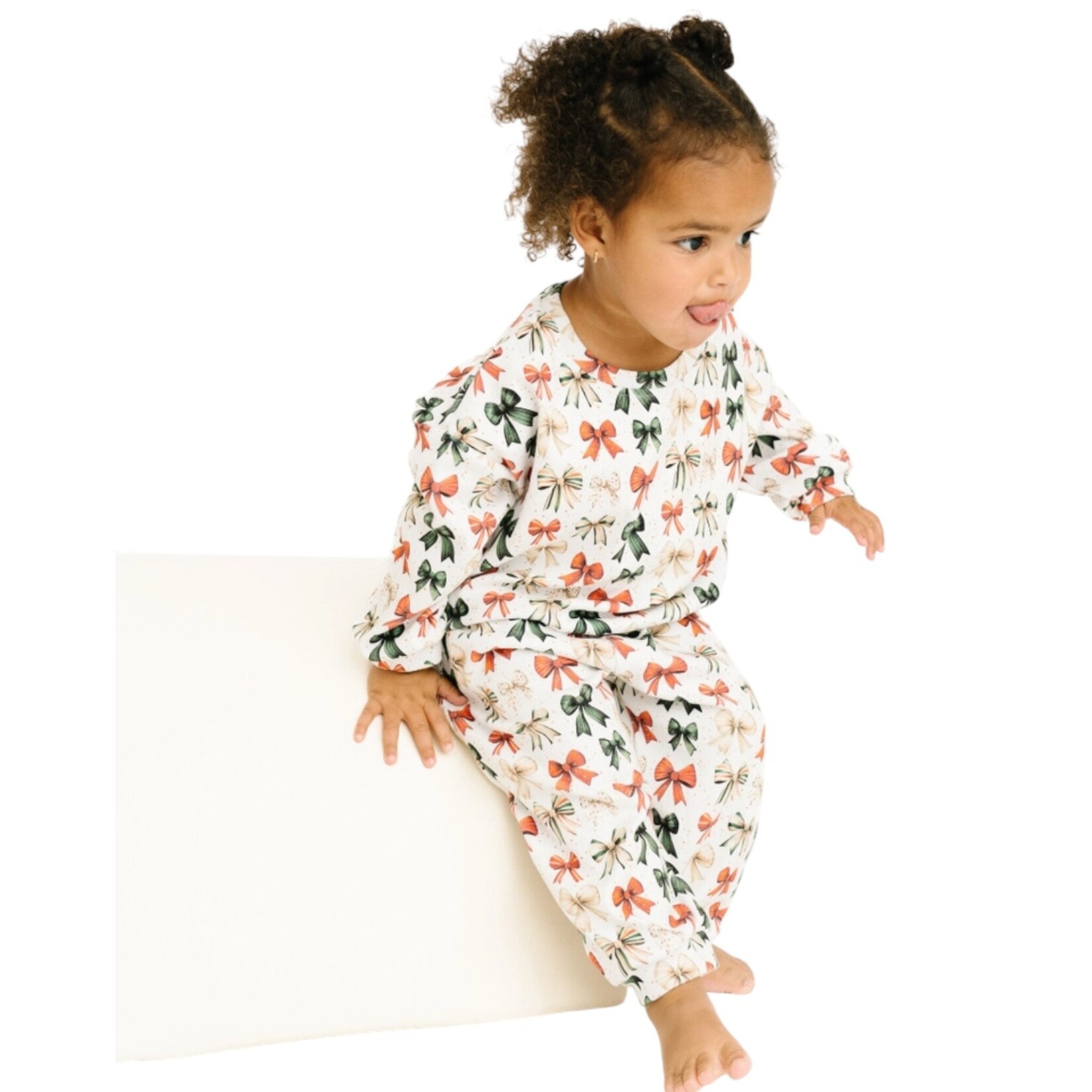 Little One Shop Holiday Bows Jogger Set