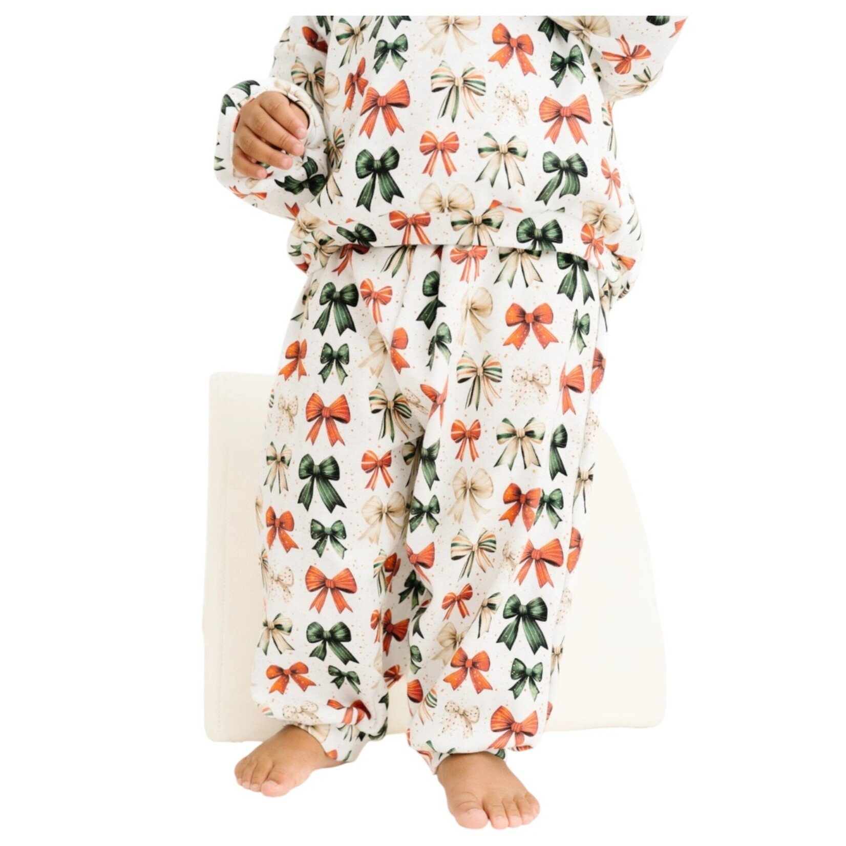 Little One Shop Holiday Bows Jogger Set