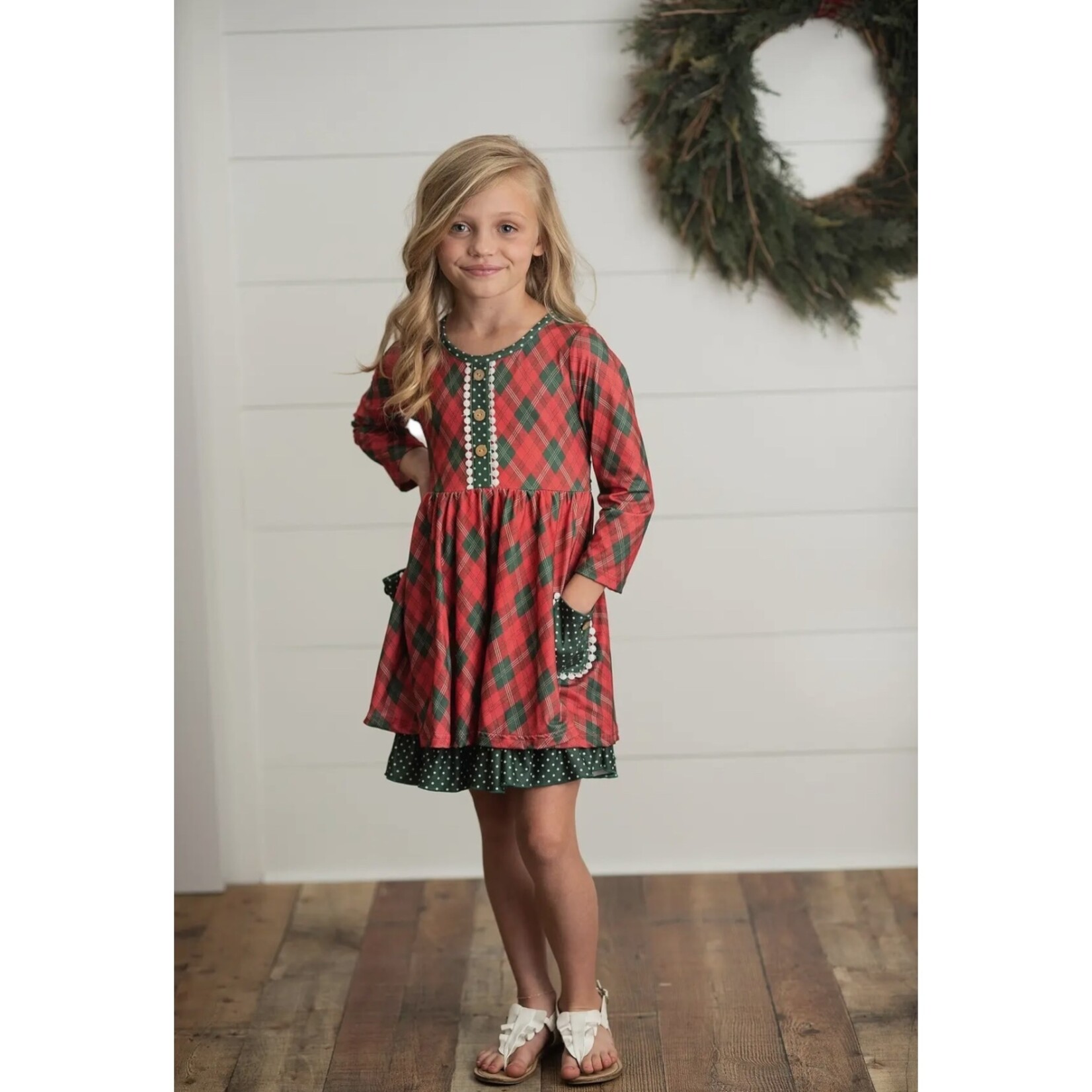Red & Green Plaid Christmas Dress