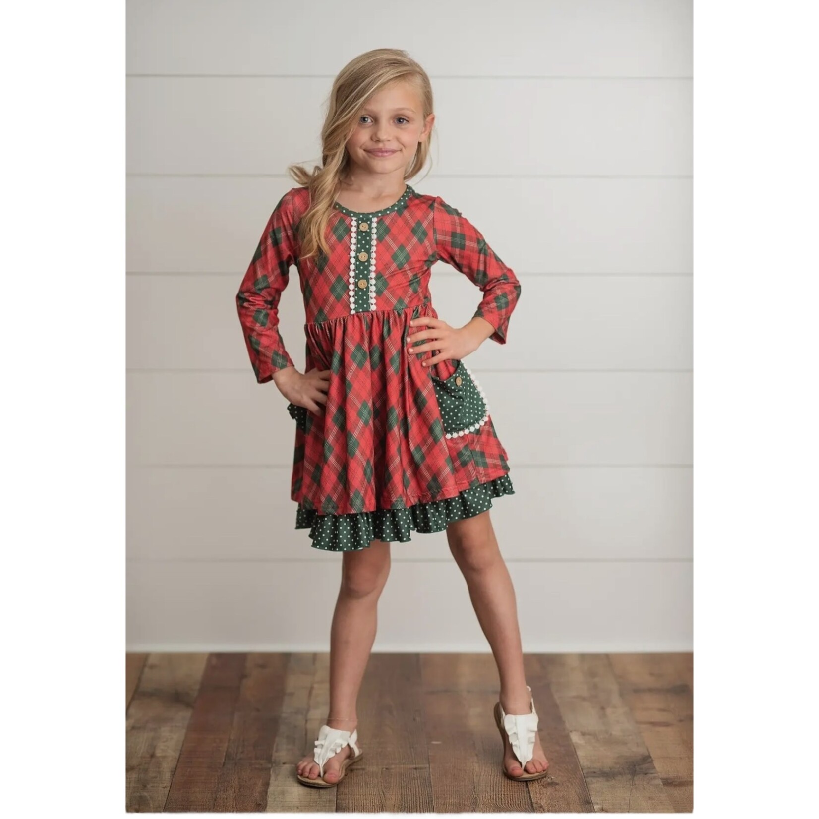 Red & Green Plaid Christmas Dress