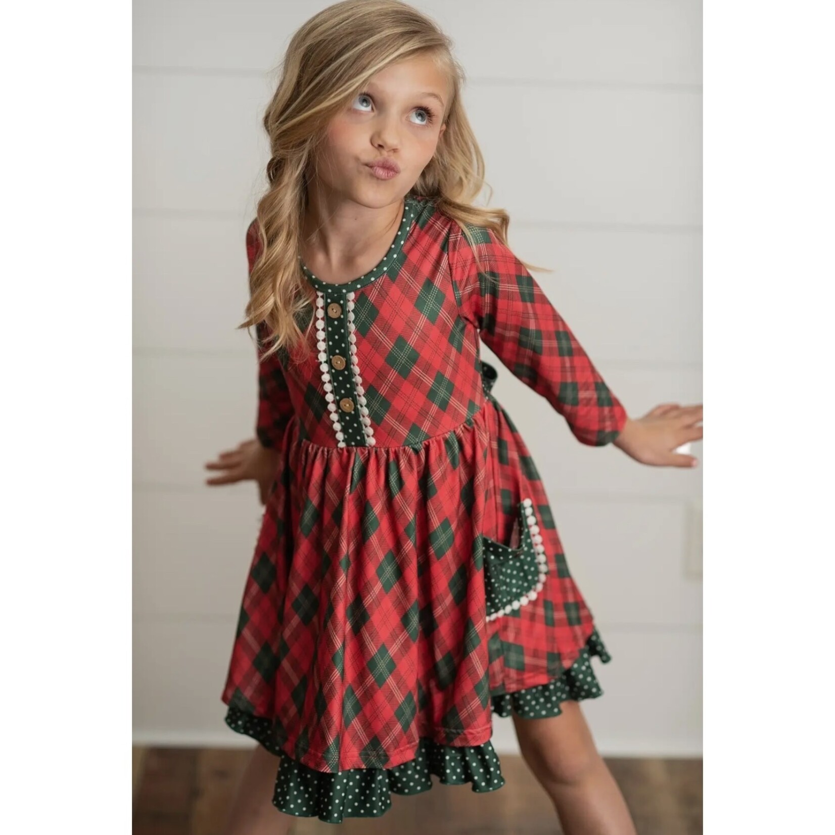Red & Green Plaid Christmas Dress