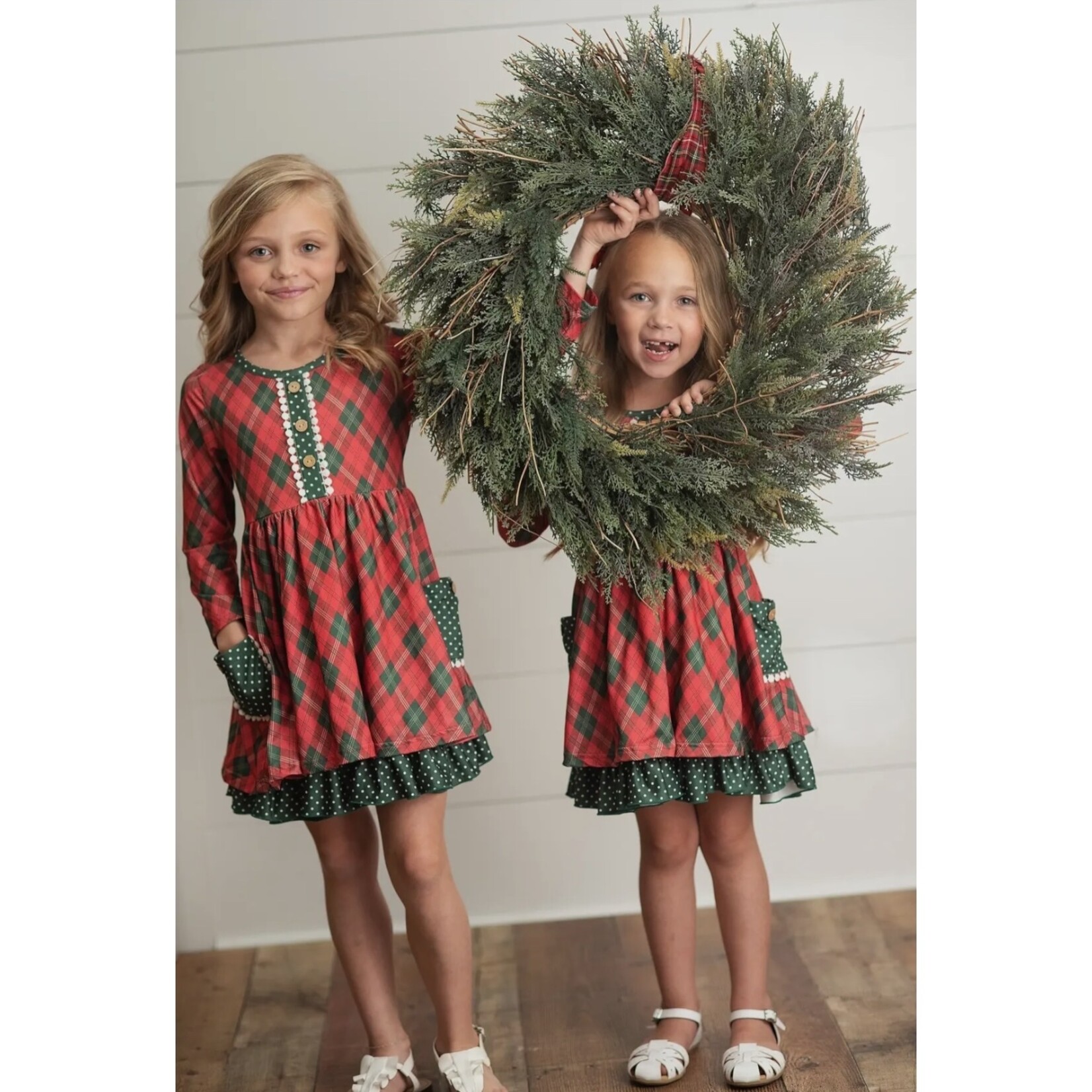 Red & Green Plaid Christmas Dress