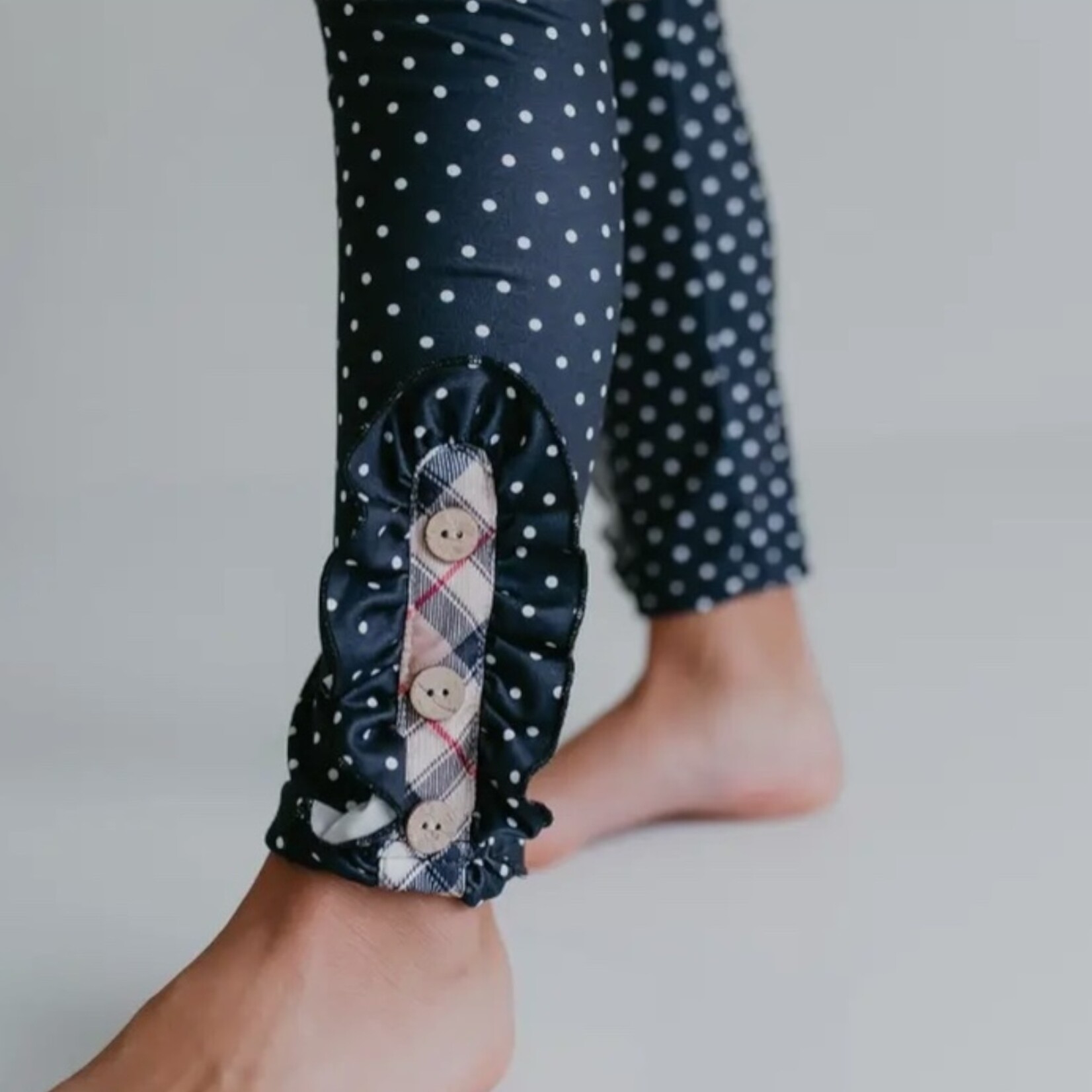 Adorable Sweetness Tan Plaid Ruffle Set