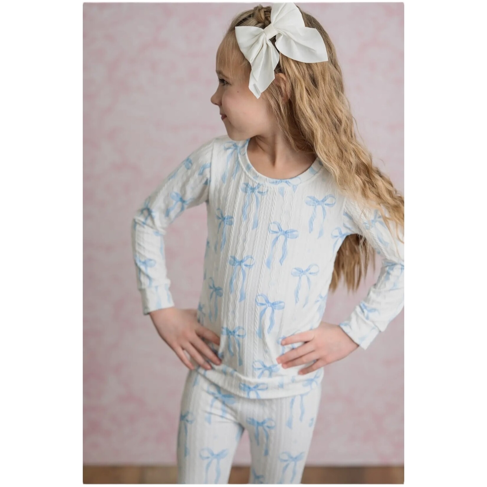 Adorable Sweetness Coquette Blue Bow Flare Set