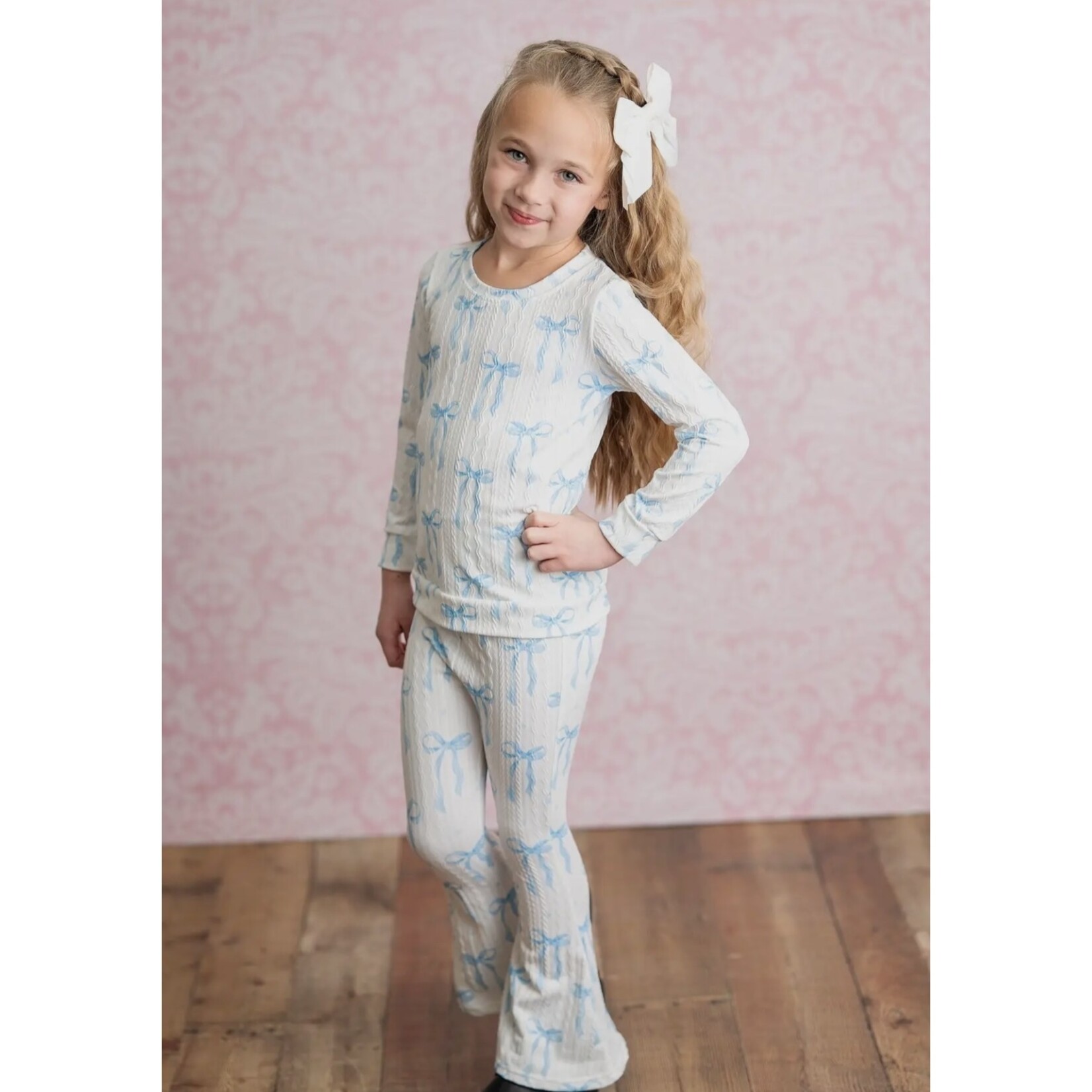 Coquette Blue Bow Flare Set