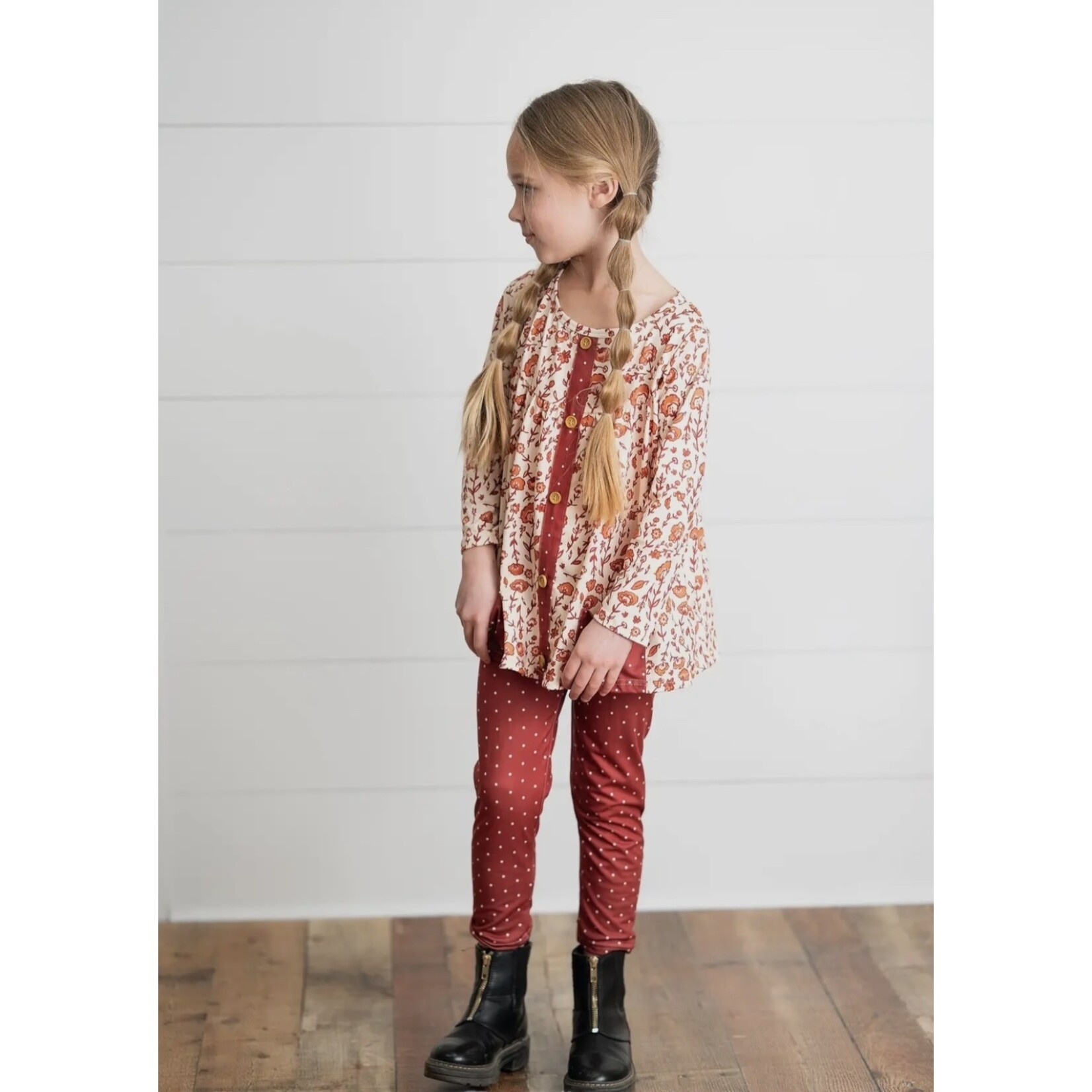 Adorable Sweetness Cinnamon Floral Legging Set