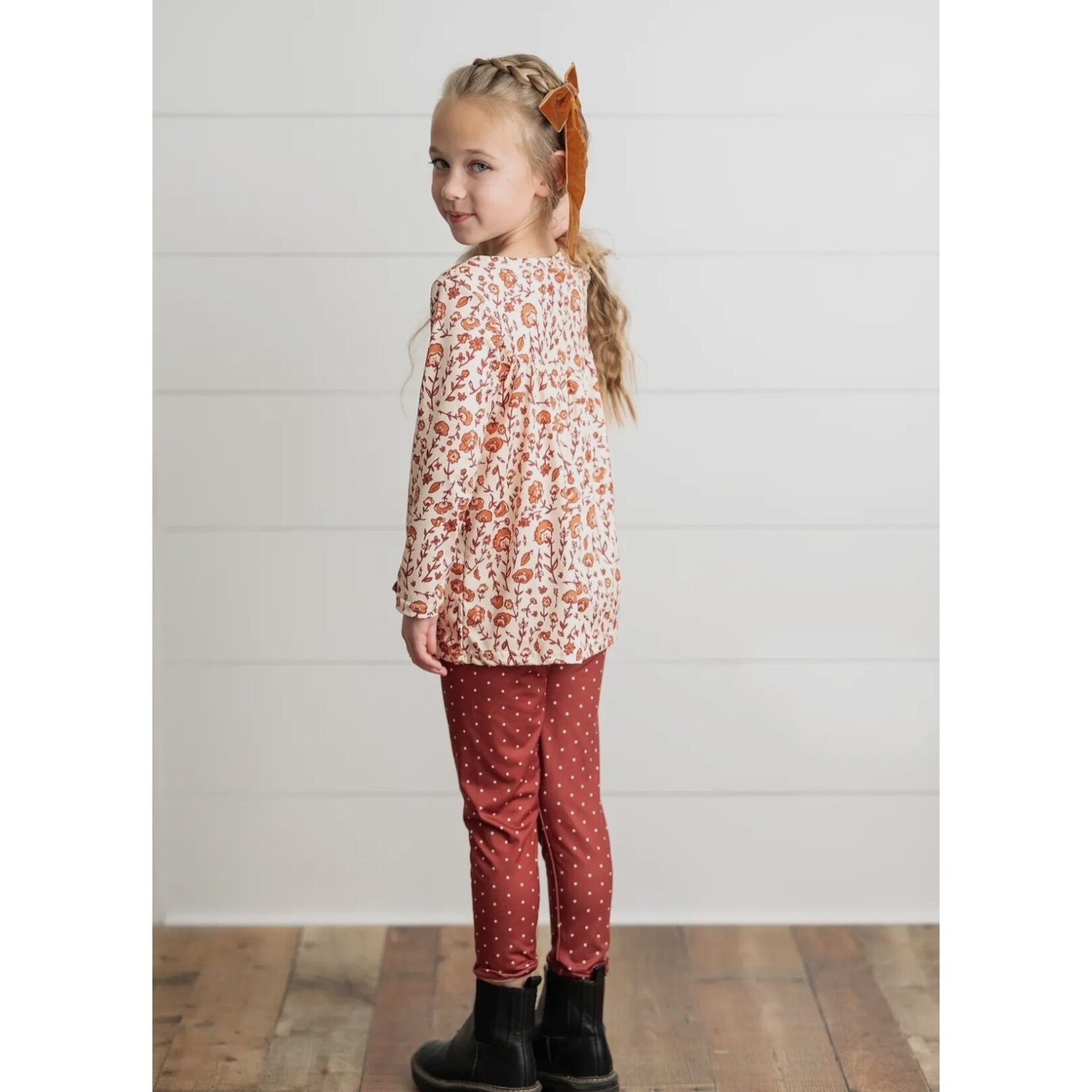 Adorable Sweetness Cinnamon Floral Legging Set