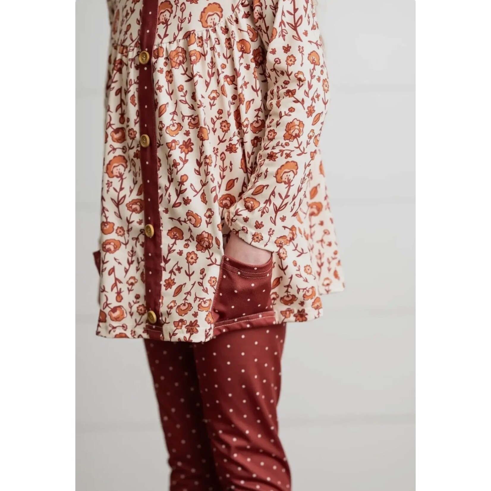 Adorable Sweetness Cinnamon Floral Legging Set