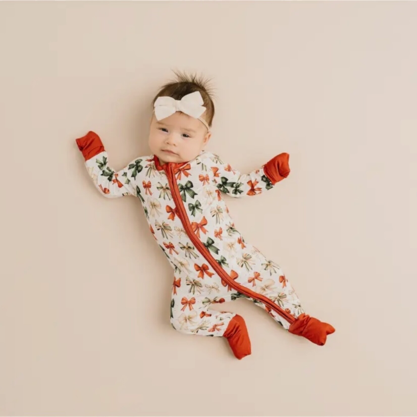 Little One Shop Holiday Bows Bamboo Sleeper