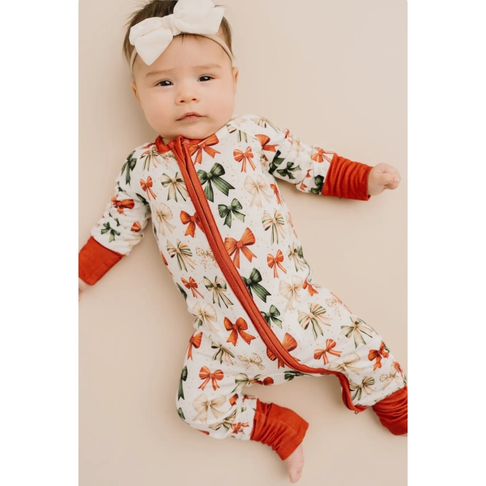 Little One Shop Holiday Bows Bamboo Sleeper