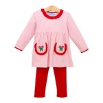 Trotter Street Kids Candy Cane Ruffle Set
