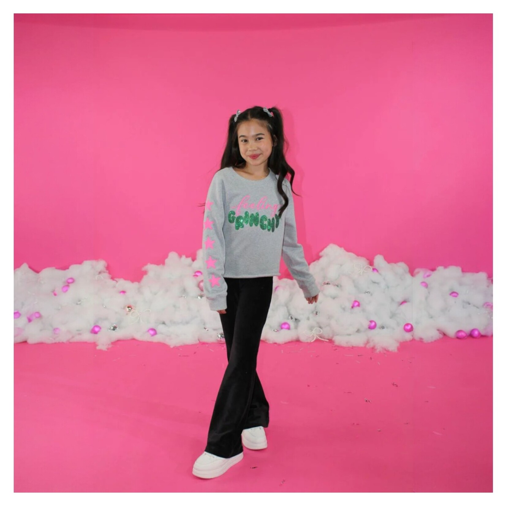 Sweet Soul Feeling Grinchy Sequin Sweatshirt