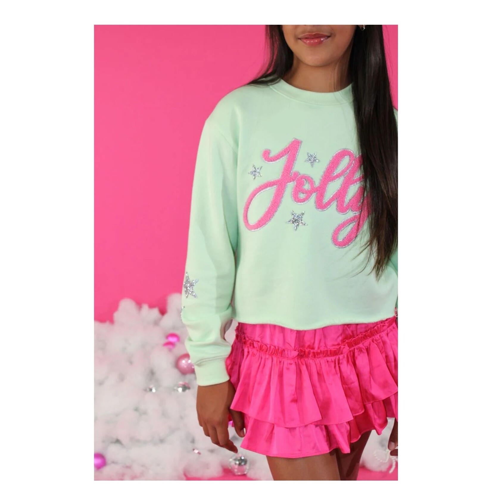 Sweet Soul Jolly Rhinestone Stars Sweatshirt