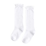 White Lace Top Knee High Socks