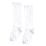 White Scalloped Knee High Socks