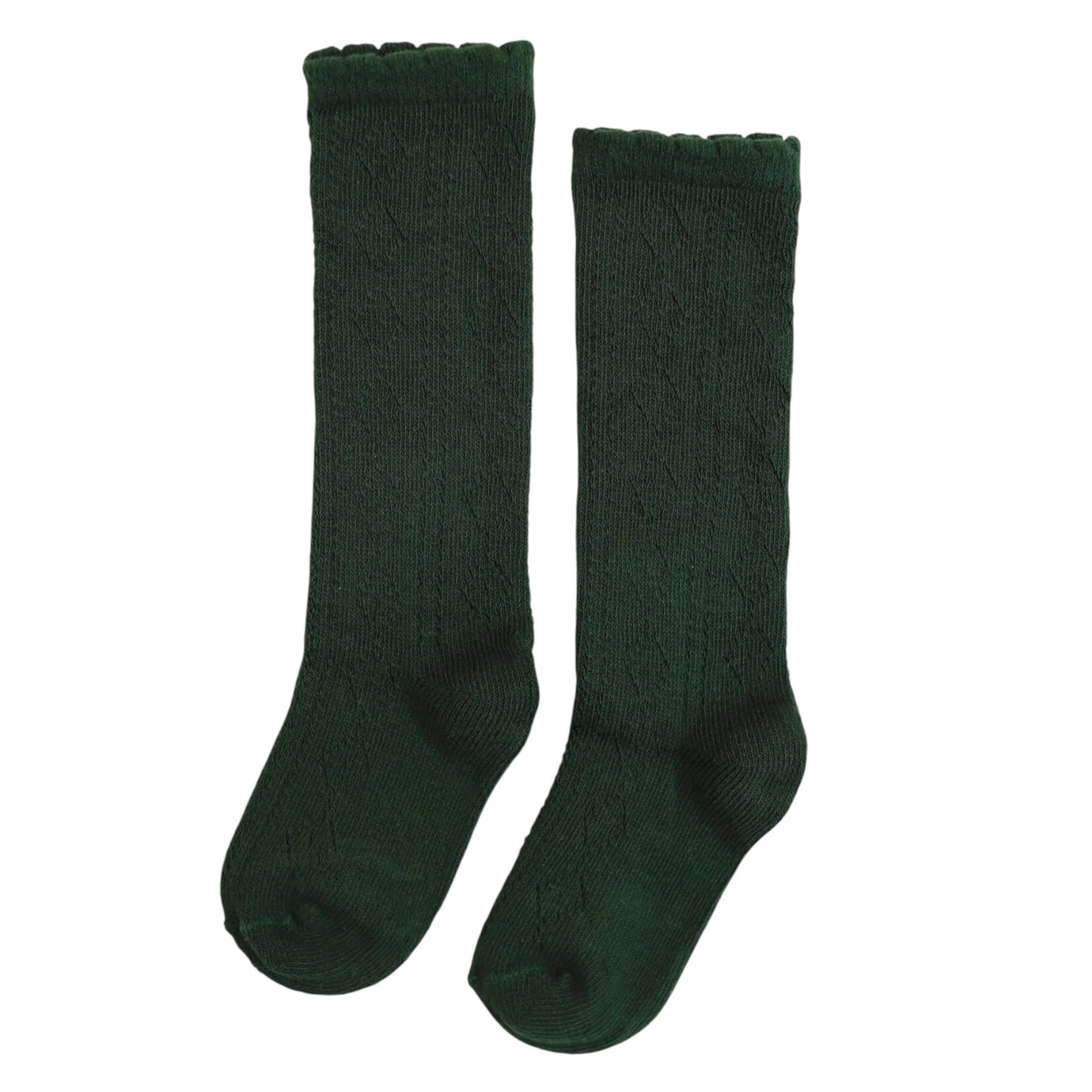 Forest Scalloped Knee High Socks