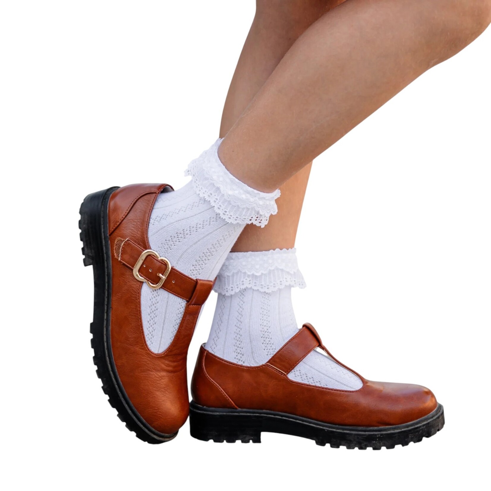 White Lace Bobby Socks