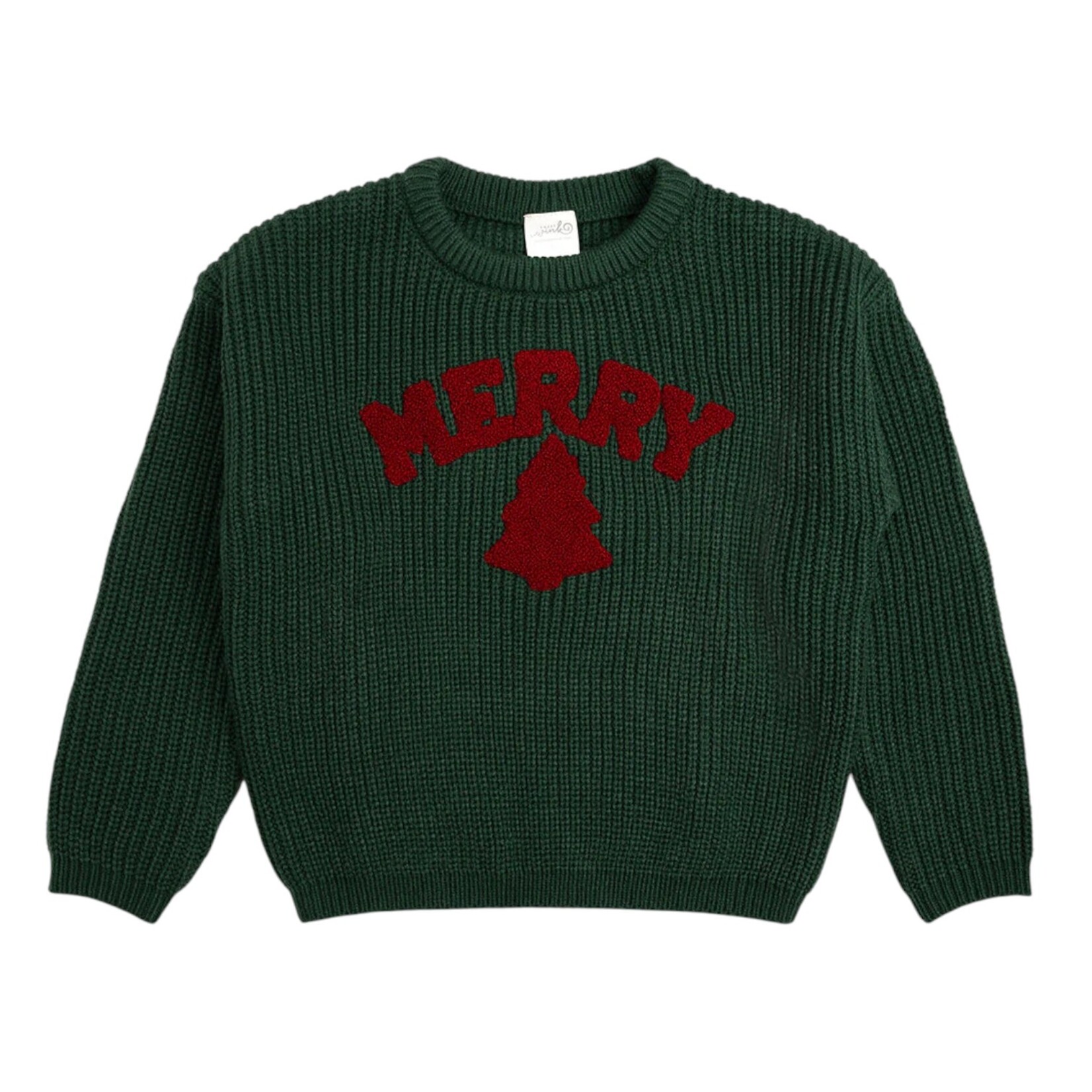 Sweet Wink Green Merry Knit Sweatshirt