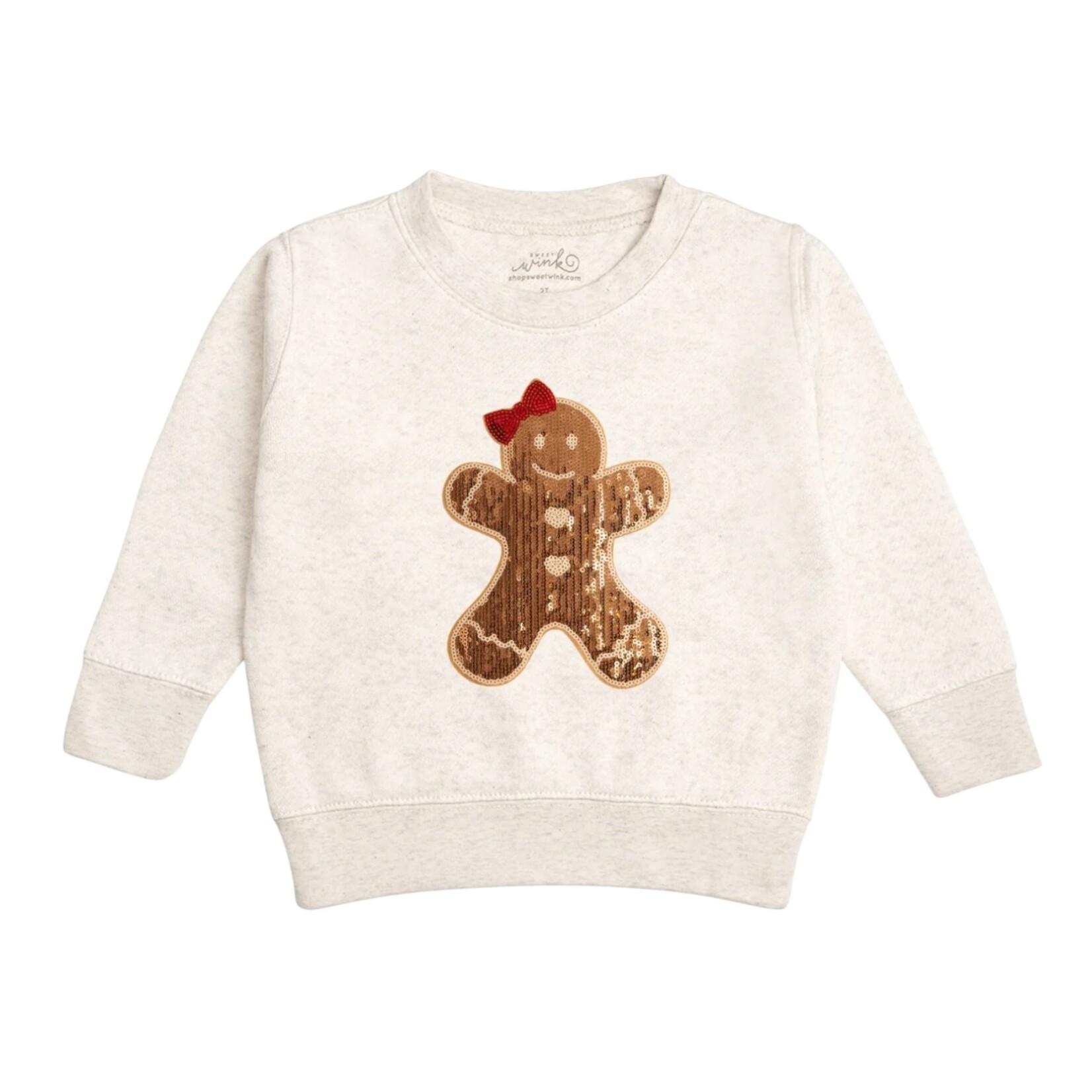Sweet Wink Gingerbread Sequin Sweatshirt